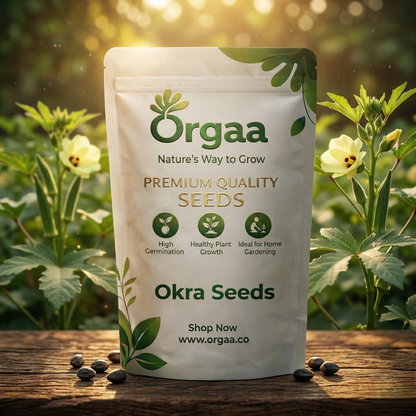 Orgaa Okra Seeds (Bhindi) – Fast Growing Lady Finger Seeds for Kitchen Gardening