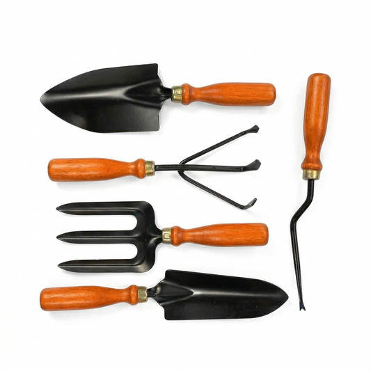 Orgaa Gardening Tools Kit (5-Piece Set) – Complete Home Gardening Tool Set for Digging, Planting & Weeding