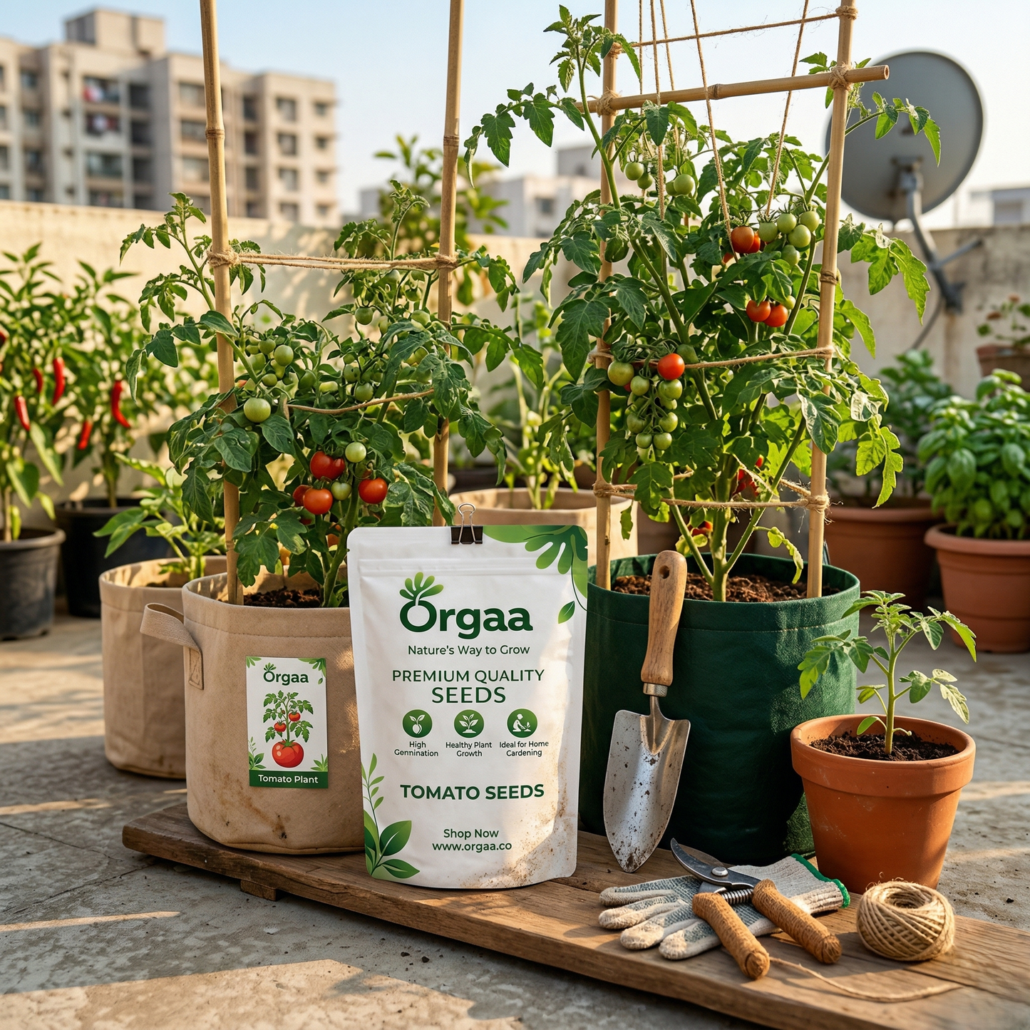 Orgaa Tomato Seeds (Tamatar) – High Yield Vegetable Seeds for Home & Kitchen Gardening