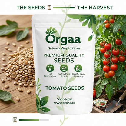 Orgaa Tomato Seeds (Tamatar) – High Yield Vegetable Seeds for Home & Kitchen Gardening