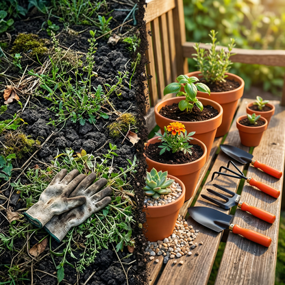 Orgaa Gardening Tools Kit (5-Piece Set) – Complete Home Gardening Tool Set for Digging, Planting & Weeding