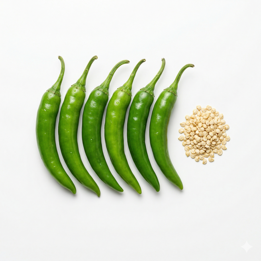 Orgaa Chilli Seeds (Hari Mirch) – High Yield Green Chilli Seeds for Home Gardening
